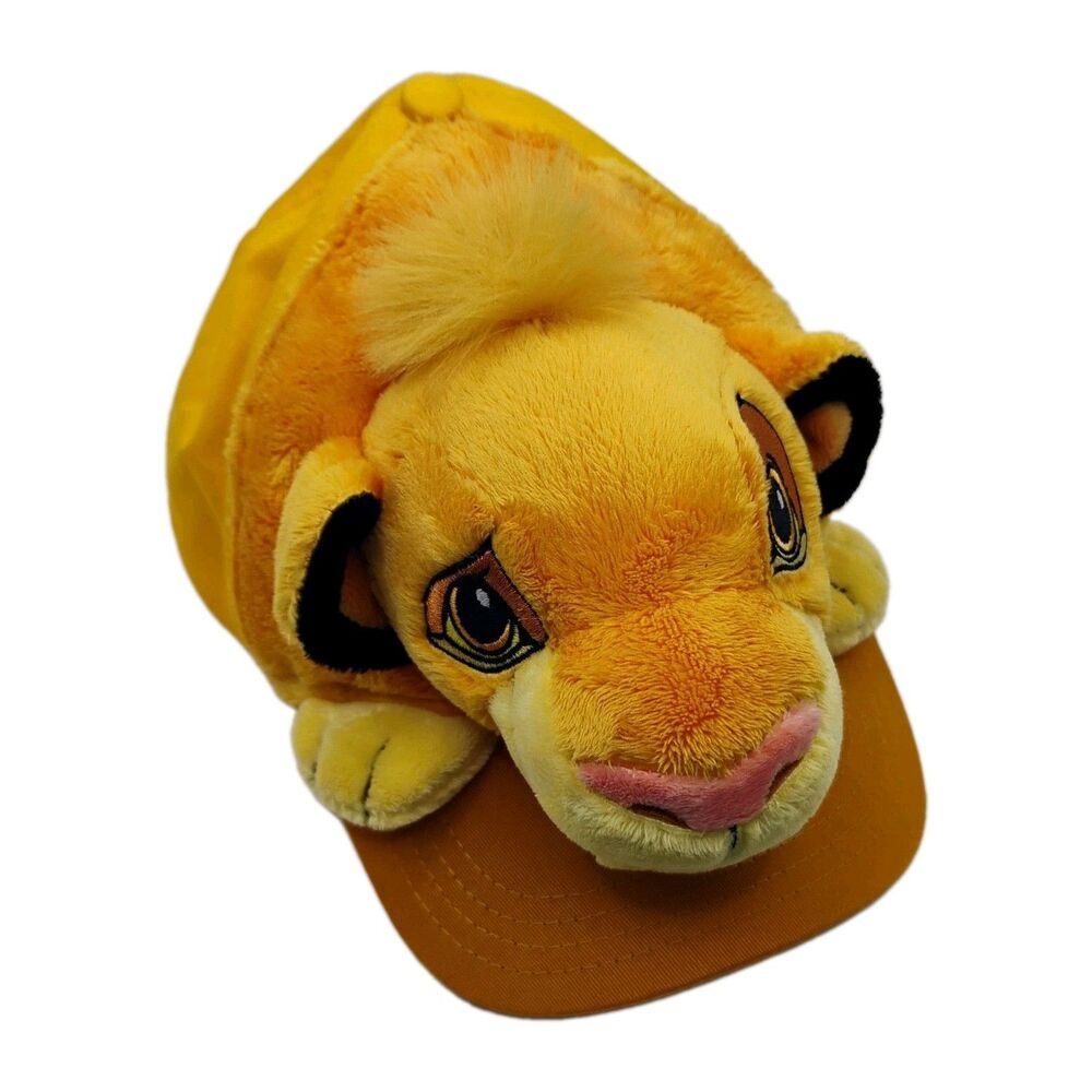Rare HTF Vintage Lion King Simba Plush Disney World Park Hat Ball Cap Snapback
